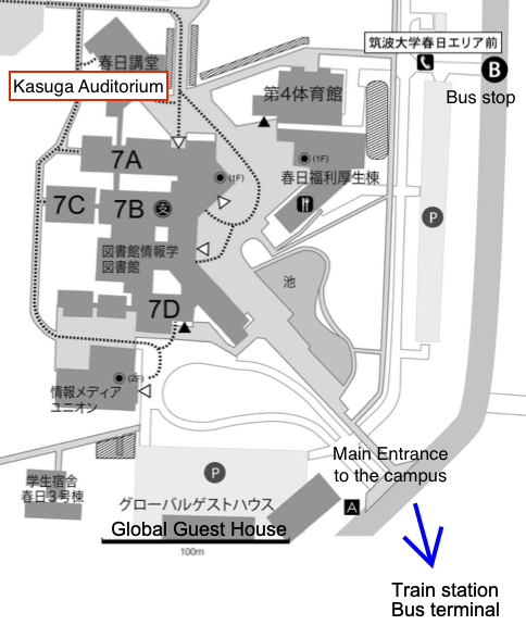 Map of Kasuga Campus